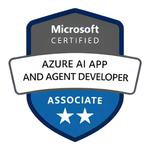 AI-103 · Azure AI Apps and Agents Developer Associate badge
